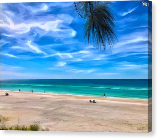 Impressionistic Beach Scene - Canvas Print