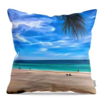Impressionistic Beach Scene - Throw Pillow