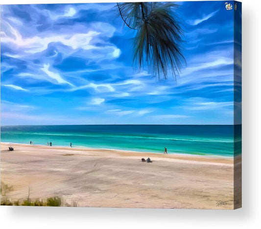 Impressionistic Beach Scene - Acrylic Print