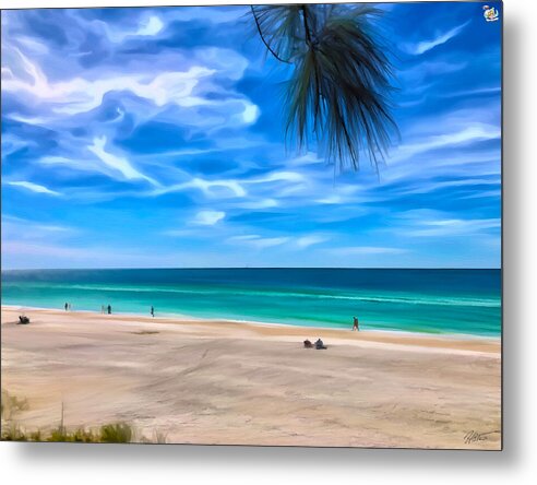 Impressionistic Beach Scene - Metal Print