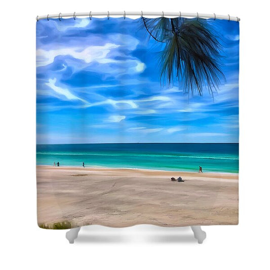 Impressionistic Beach Scene - Shower Curtain